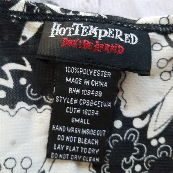 Hot Tempered Sexy Asymmetrical Top Sz Small - Picture 5 of 8